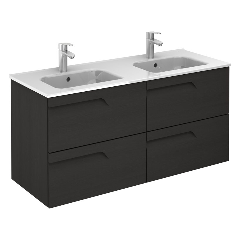 Orren Ellis Huntsville 48'' Wall Mounted Double Bathroom Vanity with